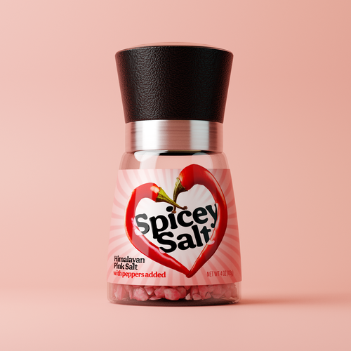 Spice label with the title 'Himalayan Salt Label Design'