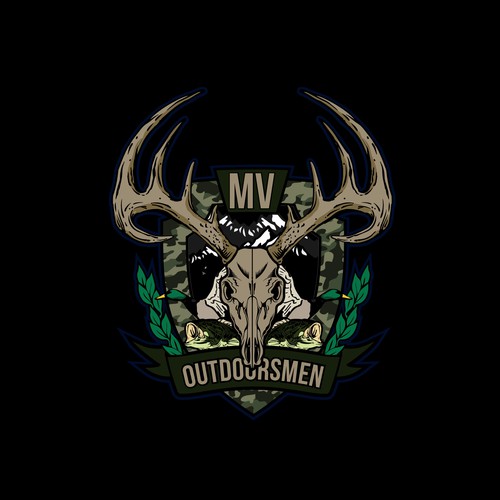 Antler design with the title 'Outdoorsmen hunting '
