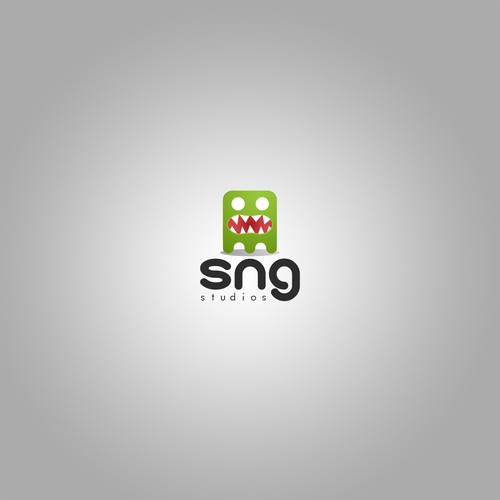 Alien logo with the title 'Concept logo for gaming company'