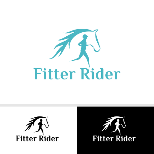 Rider logo with the title 'Horse rider fit'