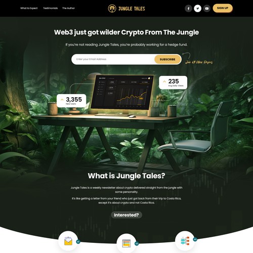 Jungle design with the title 'Jungle Tales'