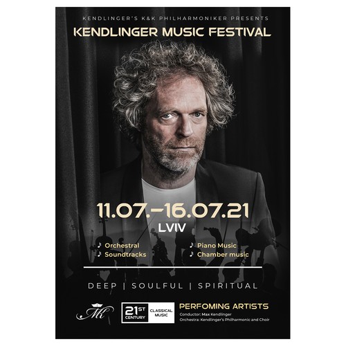 Orchestra design with the title 'Da Capo Musikmarketing GmbH'