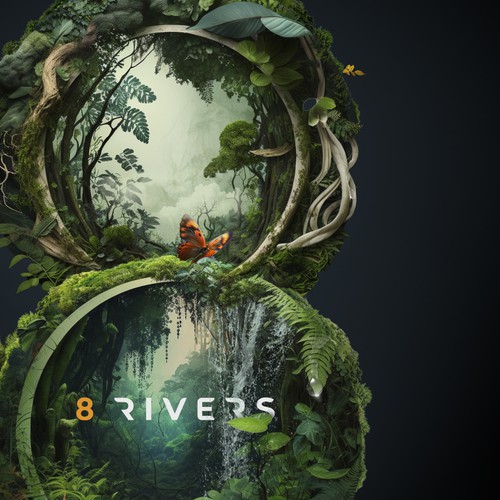 Visual design with the title '8 Rivers Visuals'