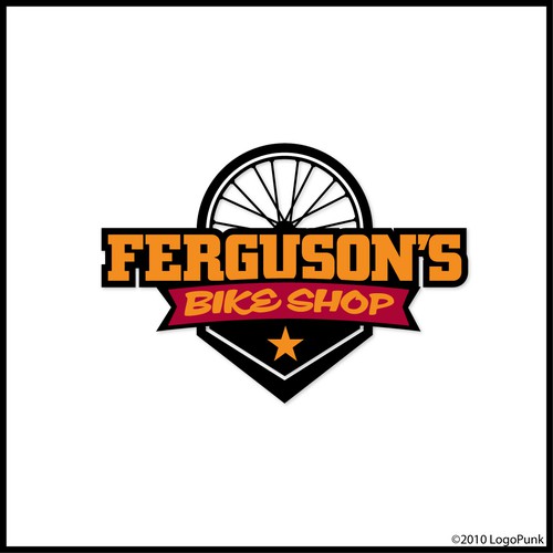 Bike logo with the title 'Bicycle Shop Logo'