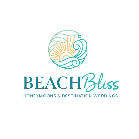 Honeymoon design with the title 'Beach Bliss Logo '