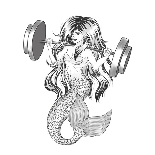 Mermaid t-shirt with the title 'Logo for t-shirt'