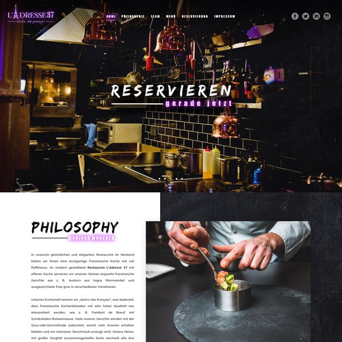 Site design with the title 'ladresse37'