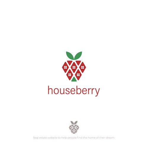Strawberry design with the title 'Houseberry Logo'