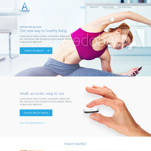 Classy website with the title 'Website design for a technology company'