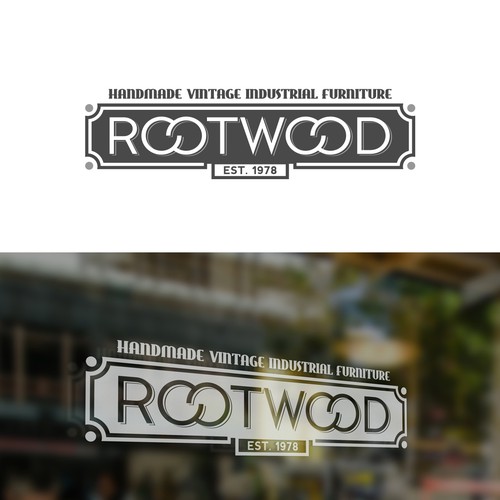 Sign logo with the title 'Furniture Store logo concept'