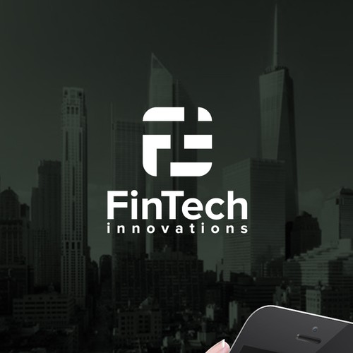 Innovative logo with the title 'Technology logo for FINTECH innovations'