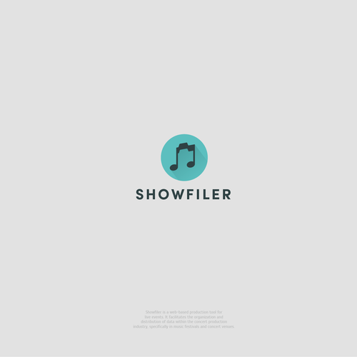 Music festival logo with the title 'Showfiler'
