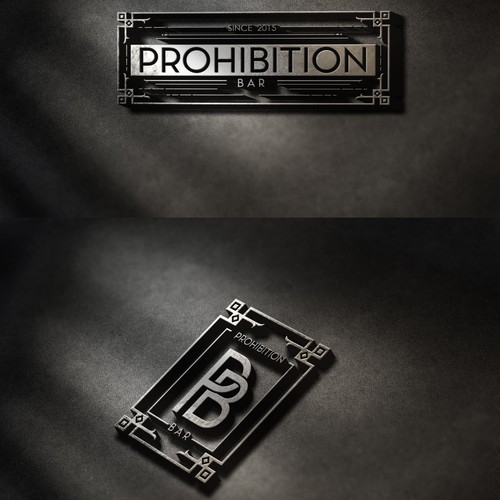 Nightclub design with the title 'Bar in a Speakeasy Style "Prohibition":'