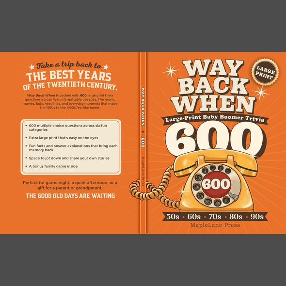 Retro book cover with the title 'Way Back When '
