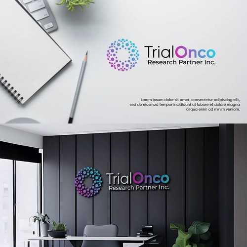 Biotech design with the title 'TrialOnco Logo Concep'