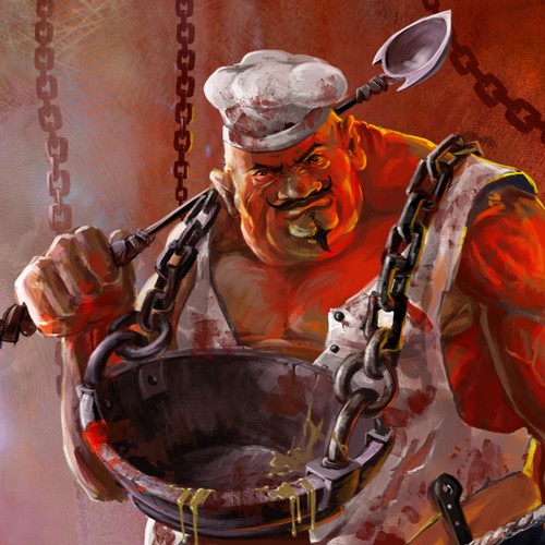 Photoshop illustration with the title 'Charakter-Designe für "Reich der Sünden" Teil 4'