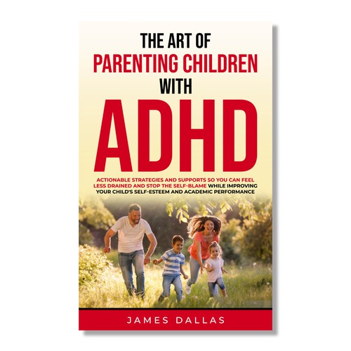 Parenting book cover with the title 'Book cover that will attract a frustrated mom and dad!'