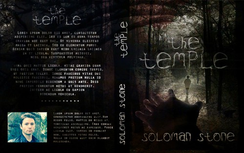 Black book cover with the title 'Capture The Viewer With Horror Themed Art - The Temple - Novella'