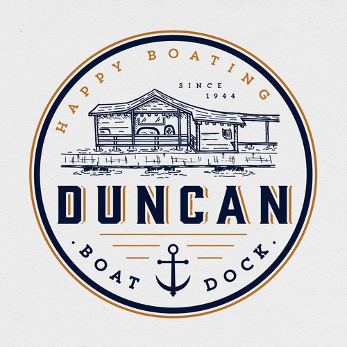 Classic brand with the title 'Vintage Boat Dock'