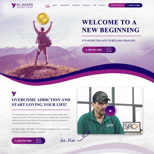 Wellness website with the title 'Re-Design of a Healthcare'