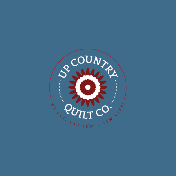 Quilting logo with the title 'UpCountry Quilt Co Logo Design'