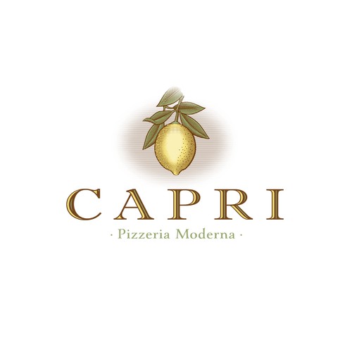 Lemon logo with the title 'Capri Pizzeria Logo'