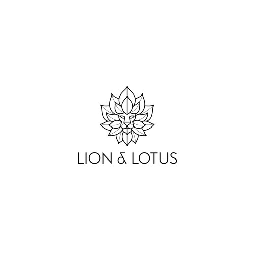 Lion head logo with the title 'LION & LOTUS'