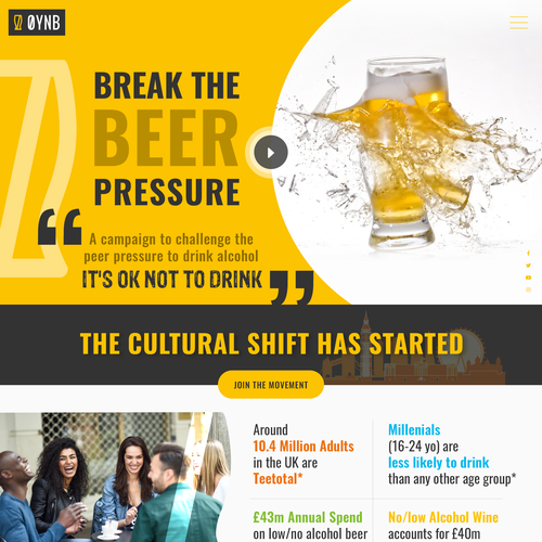 Marketing website with the title 'Landing page design'