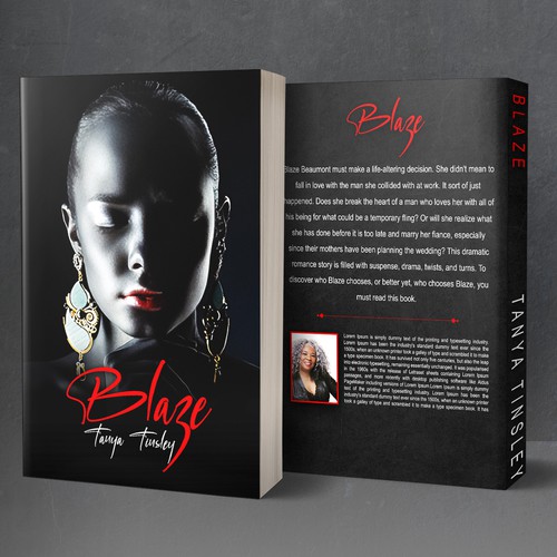 Digital art book cover with the title 'Blaze'