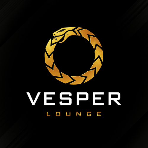Snake logo with the title 'VESPER LOUNGE'
