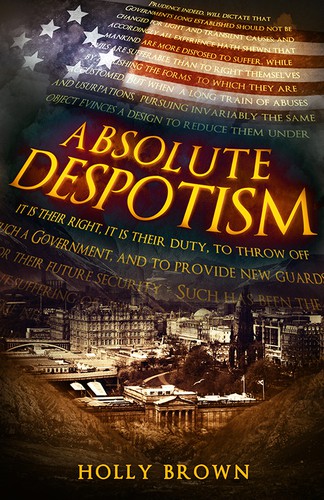 Dystopian book cover with the title 'Dystopian novel book cover design'