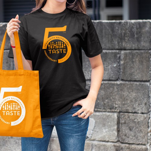 Anniversary t-shirt with the title '5 year anniversary logo'