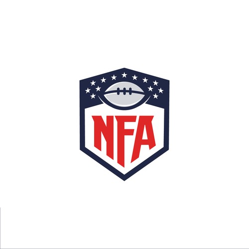 Football design with the title 'NFA LOGO'