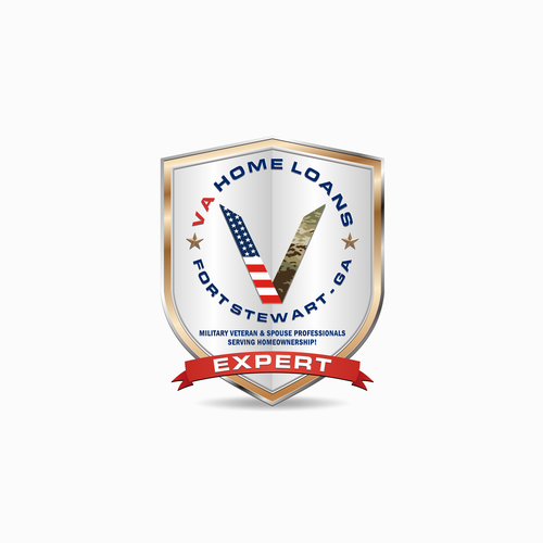 Defense logo with the title 'VA Home Loans logo design'