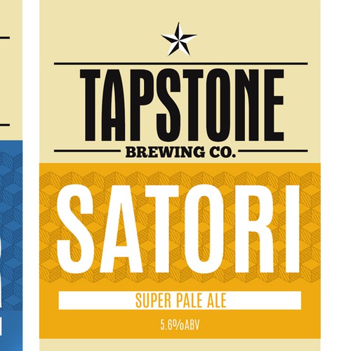 Brewery label with the title 'Pump Clip Label Design for a Brewing Co.'