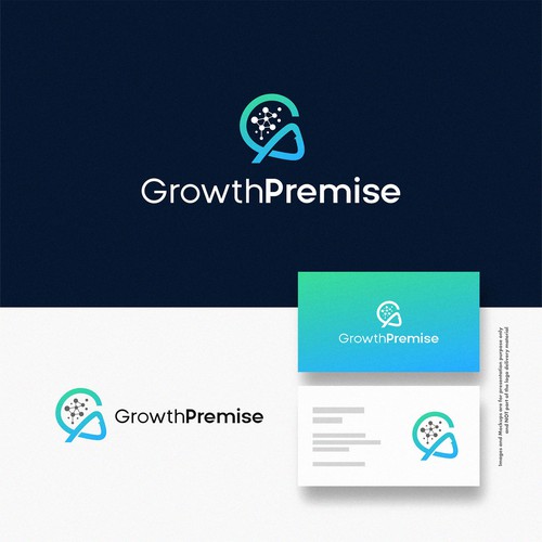 Link design with the title 'GP Initial Logo Design'