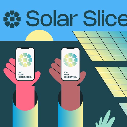Solar panel design with the title 'ILLUSTRATION FOR APP'