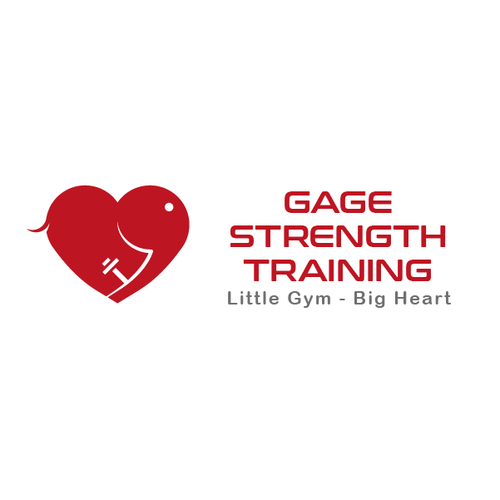 Gym brand with the title 'Logo proposal for Gage Strength Training'