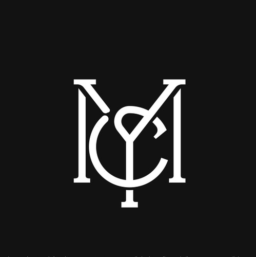 Flag logo with the title 'MYC - A memorable monogram'