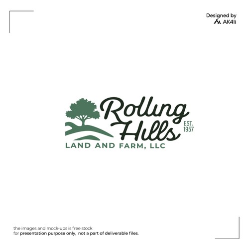 Oak tree logo with the title 'Rolling Hills'
