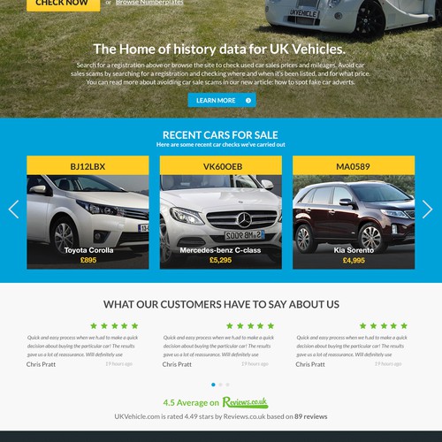 Vehicle design with the title 'UK Vehicle'