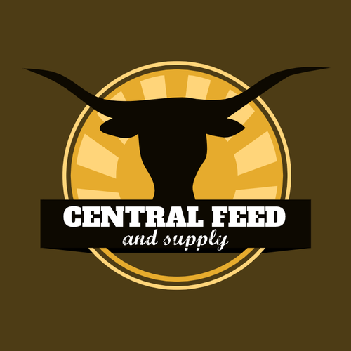 Agricultural logo with the title 'Central Feed and Supply'