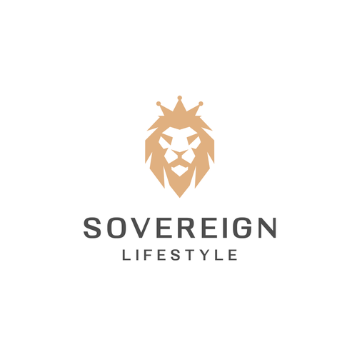 Royal design with the title 'lion + crown'