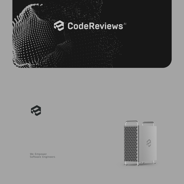 Coding logo with the title 'CodeReviews.ai'
