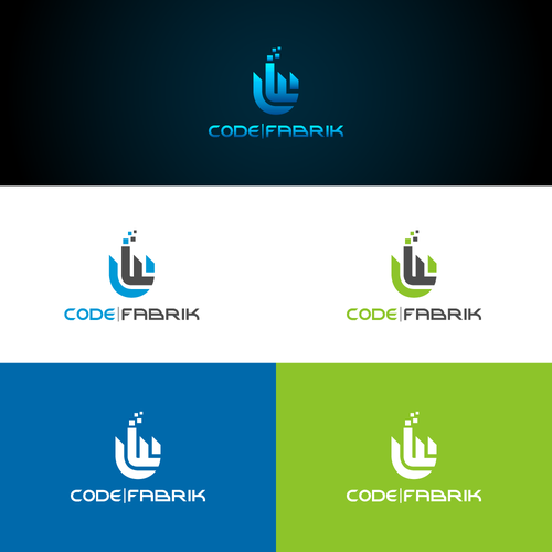 Cool brand with the title 'iconic and stylist logo for CODE FABRIK'