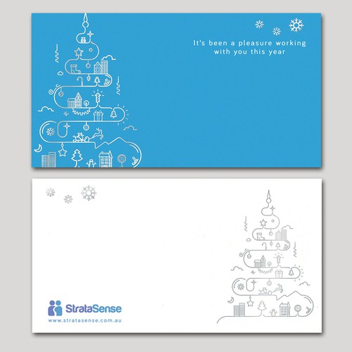 Christmas tree design with the title 'Corporate Christmas Greeting Card'