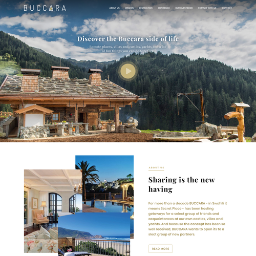 Travel agency website with the title 'Presentation website for luxury travel agent'