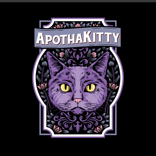 Apothecary logo with the title 'Logo for ApothaKitty'