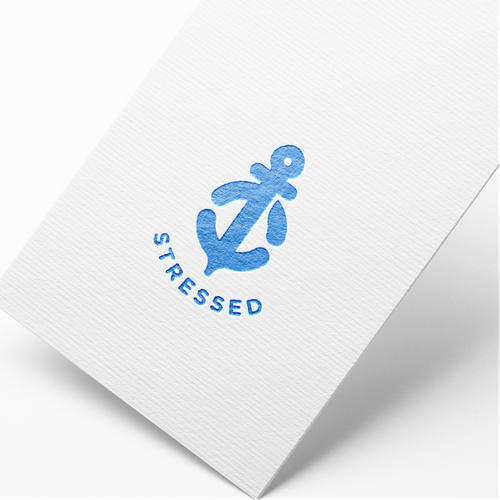 Anchor logo with the title 'Knot Stressed Logo Concept'