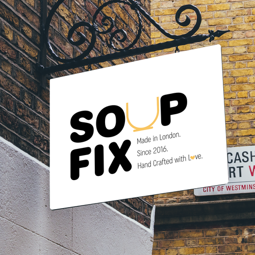 Intelligence logo with the title 'Logo for a British Modern Soup Brand'